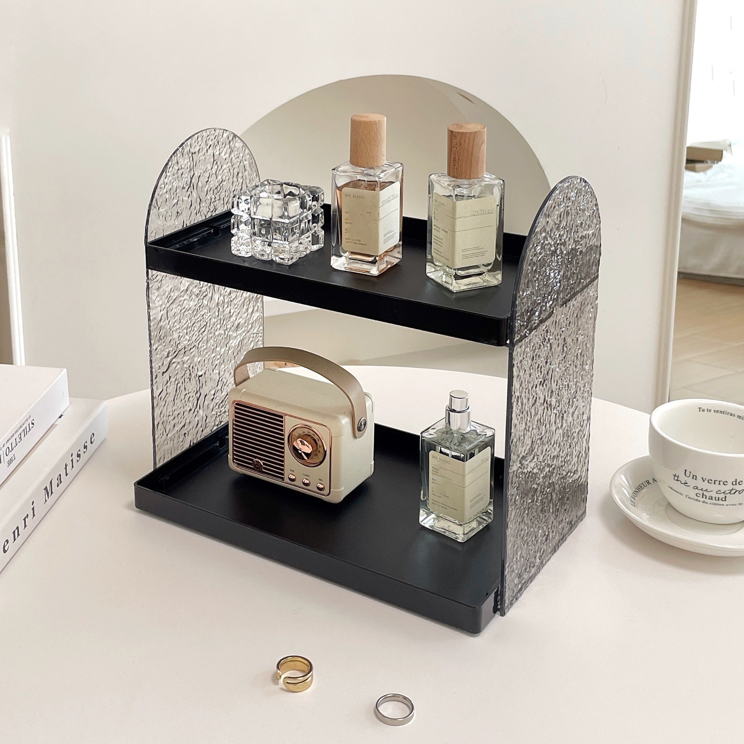 Glacier Pattern Storage Rack Double layer Aromatherapy Perfume Cosmetics Display
