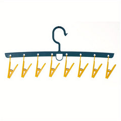 8 Clip Contrast Plastic Storage Hanger for Socks Underwear Hats
