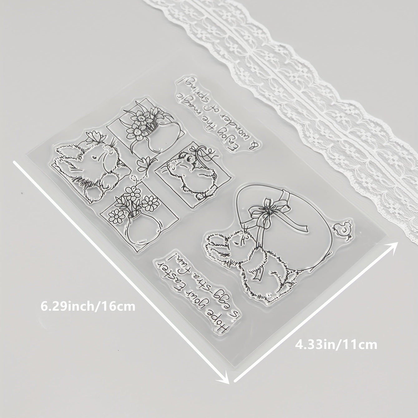 Easter Cartoon Clear Stamp Set