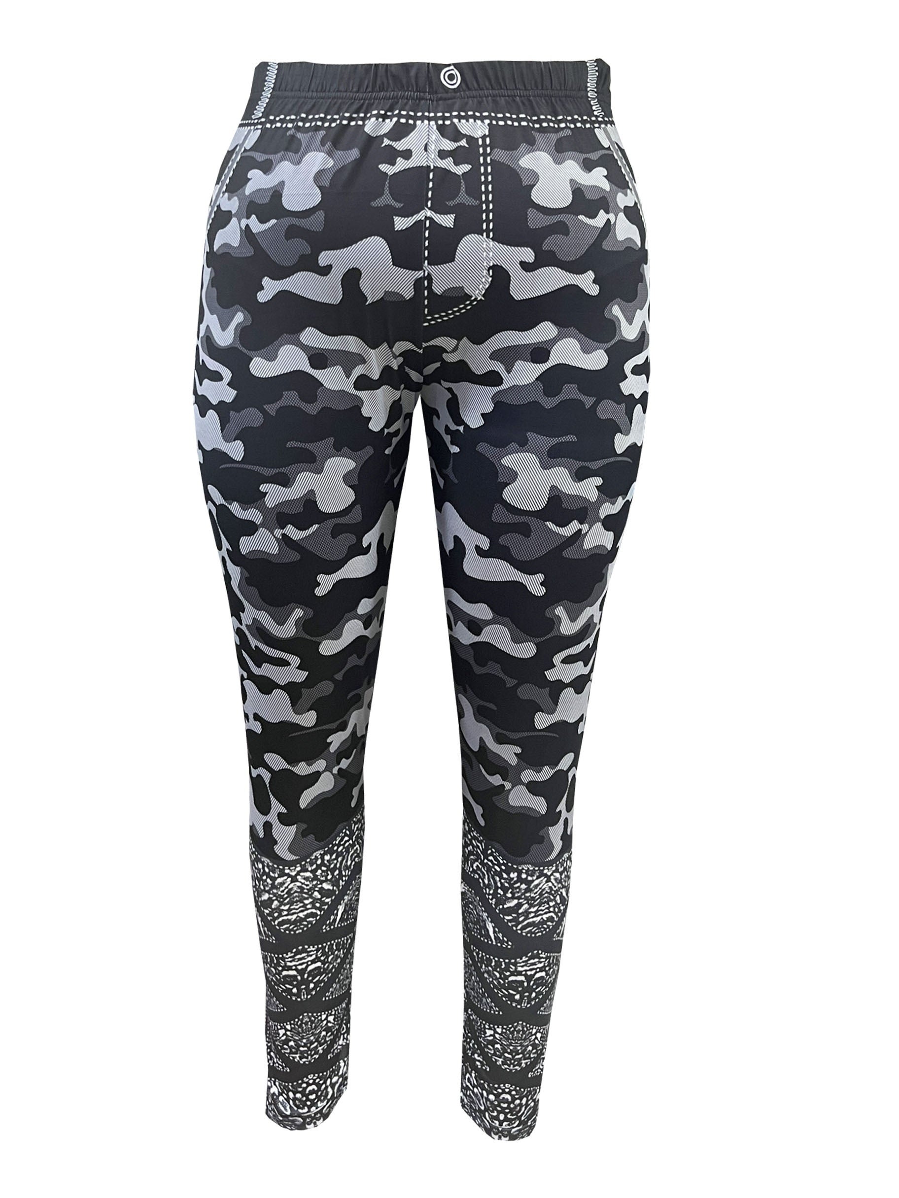 Camo Print High Rise Leggings