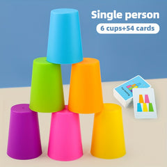 Stacking Cups Educational Toy Colorful Plastic Learning Game