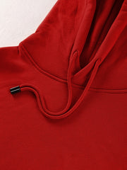 MINIPIGGY Men's Red Sports Hoodie With Pocket