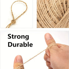 50m Jute Line 2mm Diameter Burlap Ribbon Gardening Rope Heavy Duty