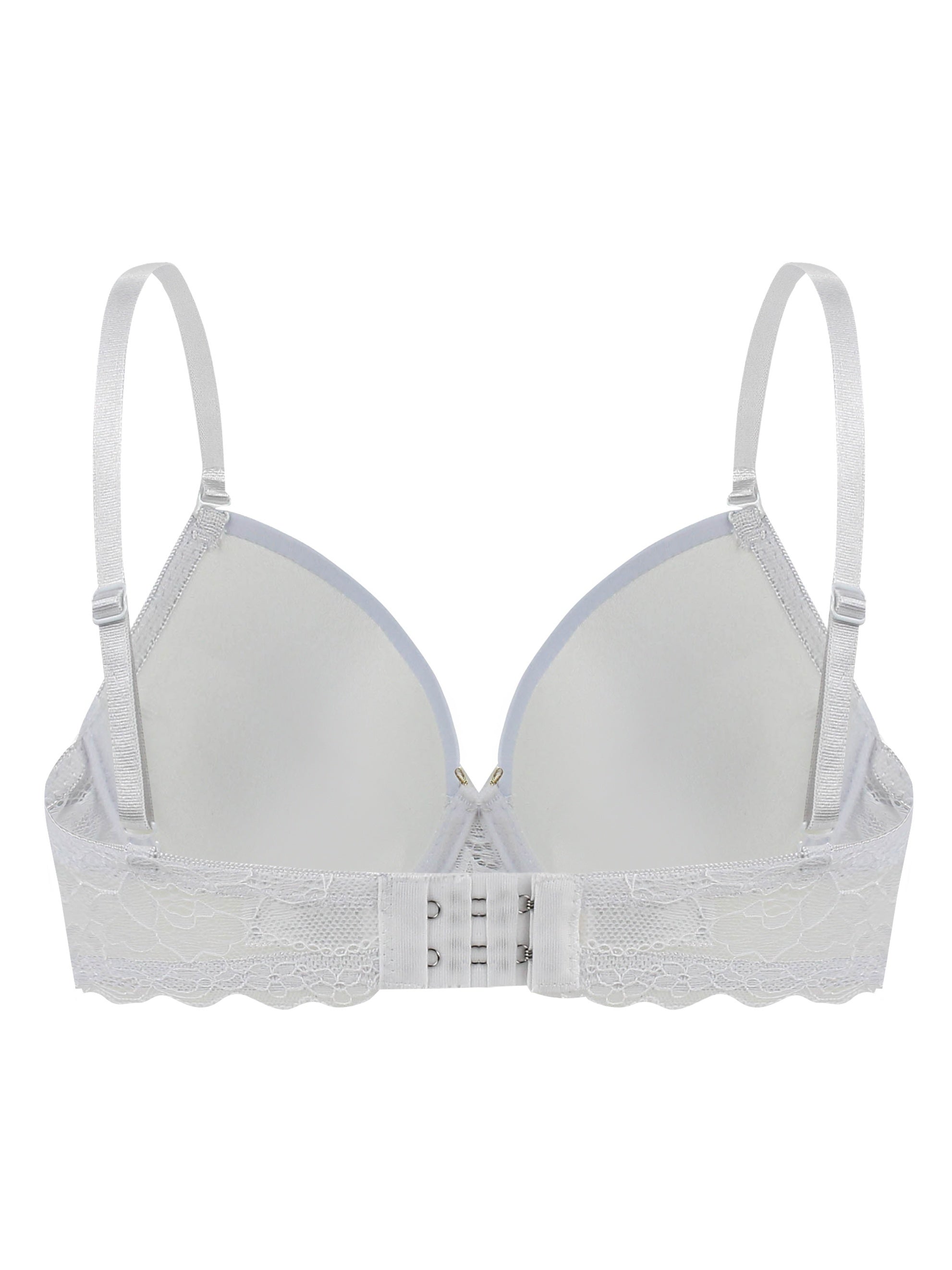 Solid Lace Stitching Bra Push Up Anti-sagging Everyday Bra