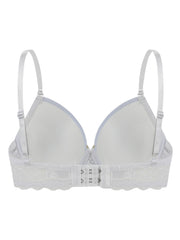 Solid Lace Stitching Bra Push Up Anti-sagging Everyday Bra