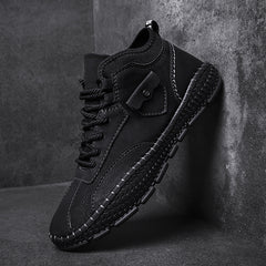 Men Stitch Pointed Leather Boots Formal Dress Shoes For Party Office Wedding