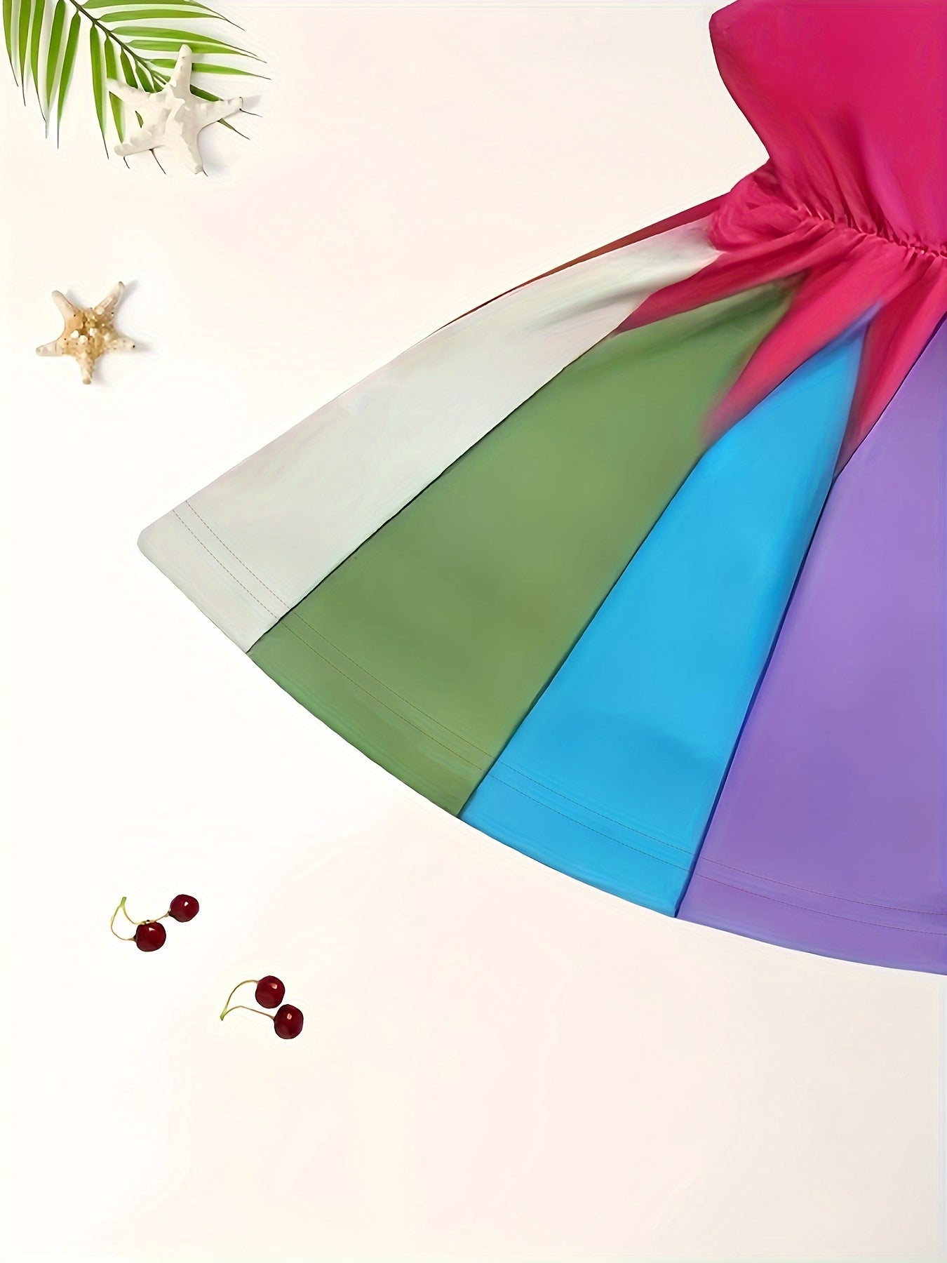 Colorblock Sleeveless Dress for Girls Summer Gift