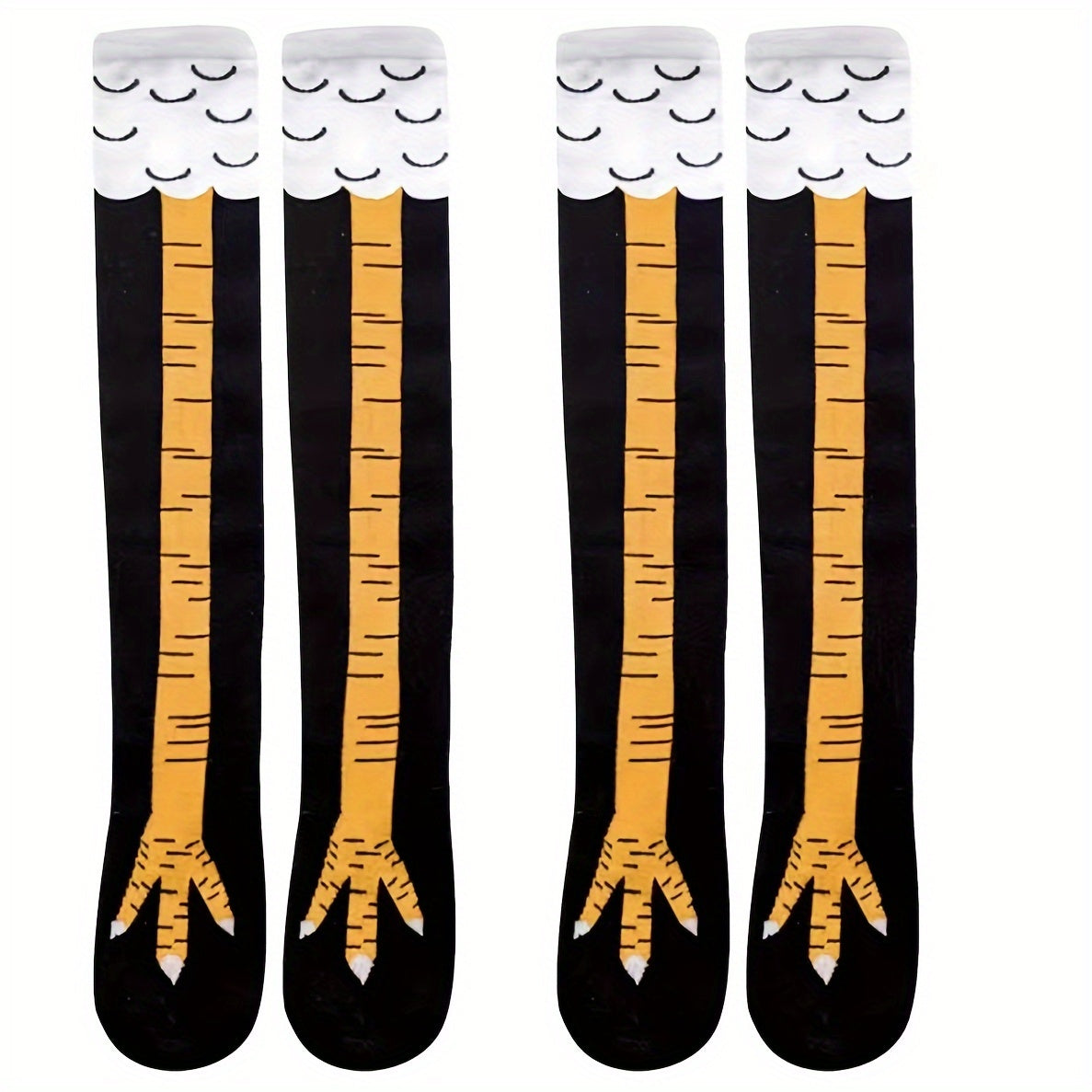 Men's Funny Animal Claw Knee High Socks 2 Pairs