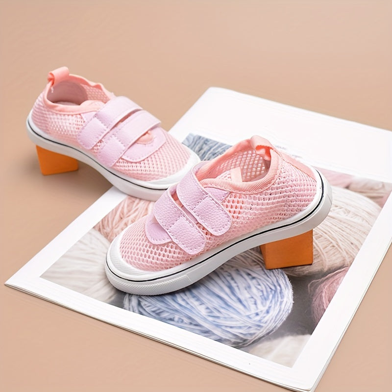 Baby Girls Mesh Sneakers Lightweight Non Slip Walking Shoes