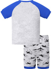 Toddler Girls Airplane Print Pajama Set
