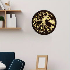 LED Lamp Fairy Tale Story Shape Retro Wooden Hanging Wall Sticker
