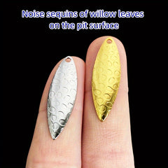 1pc Willow Blade Golden Silvery Blade for Spinner Bait Fishing