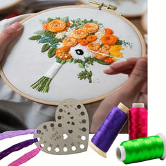 Wood Embroidery Floss Organizer Cross Stitch Thread Holder Storage Tools