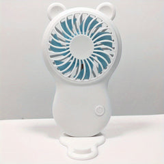 Bear Mini Small Fan Portable Pocket Handheld Fan with Mobile Phone Holder