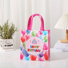12 Pcs Happy Birthday Non-woven Bags - Kids Treat Bags - Waterproof Gift Bags