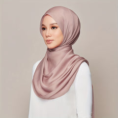 Satin Hijab Solid Scarf Shawl Windproof Head Wrap Women Turban Bandana