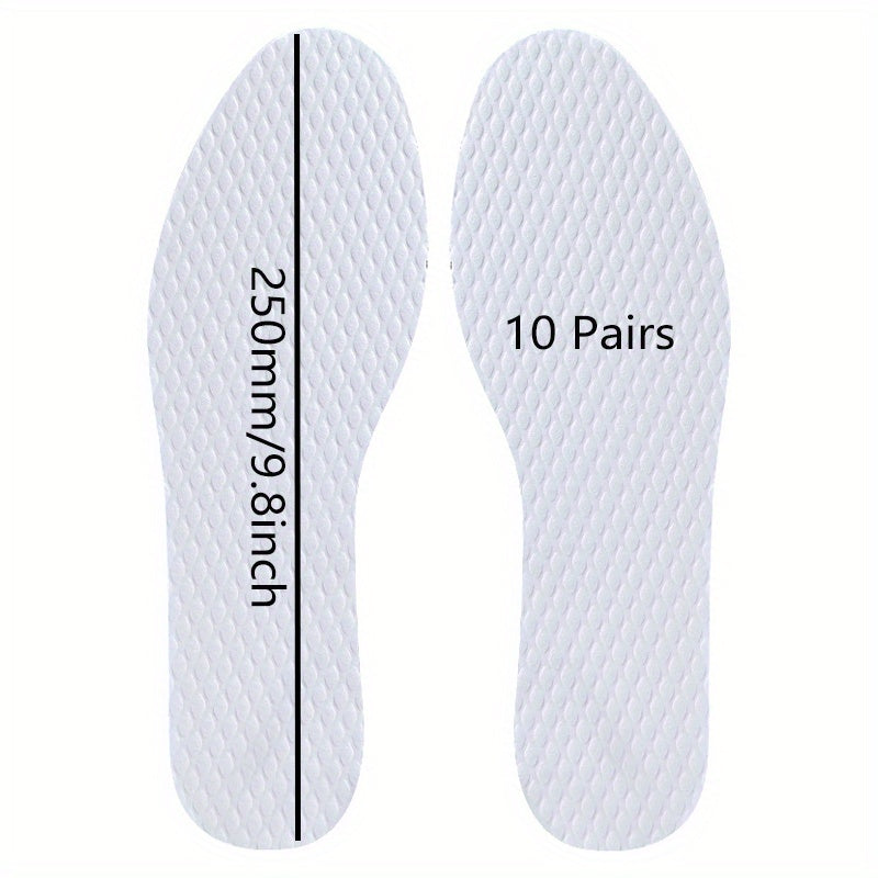 10 Pairs Thin Disposable Shoe Inserts for Men Women Hiking