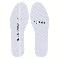 10 Pairs Thin Disposable Shoe Inserts for Men Women Hiking