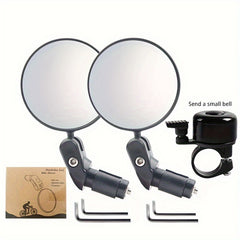 Bicycle Rearview Mirror Foldable Convex Mountain Bike Reflector Road Riding Bell