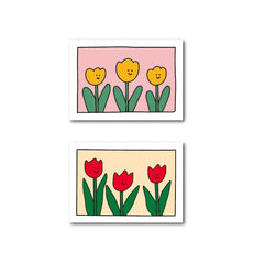 10 Waterproof Tulip Stickers for Journals - Girls Floral Decals