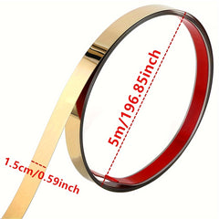 Stainless Steel Flat Decorative Lines Titanium Wall Ceiling Edge Strip