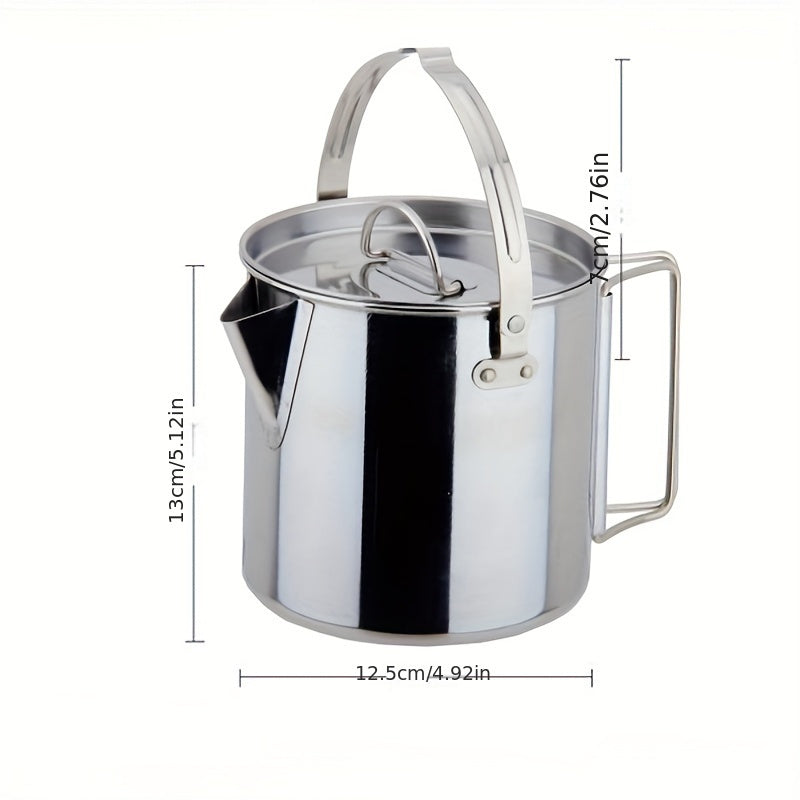 Outdoor Steel Kettle Folding Hanging Portable Pot For Camping