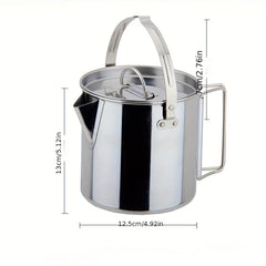 Outdoor Steel Kettle Folding Hanging Portable Pot For Camping
