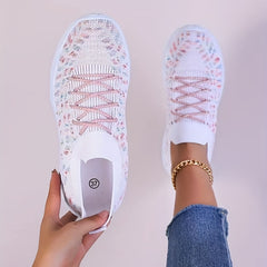 Women's Breathable Knit Sneakers Casual Running Shoes