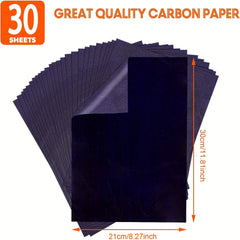 Graphite Transfer Paper 30pcs - Tracing on Wood, Canvas, Fabric