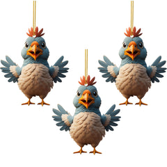 Animal Chicken Rooster Series Tree Pendant Halloween Decoration