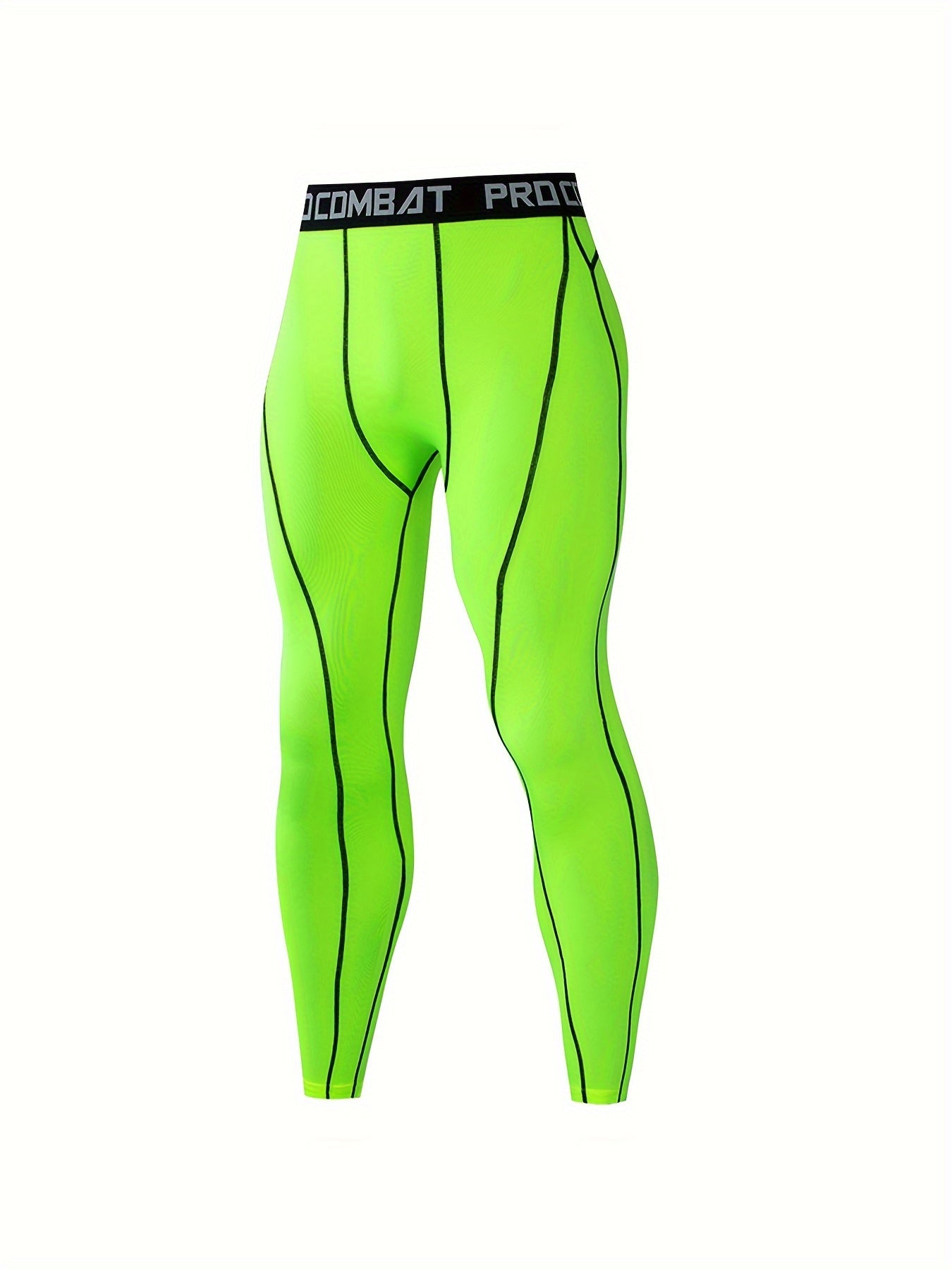 Men's Alphabets Pattern Compression Pants for Outdoor Fitness