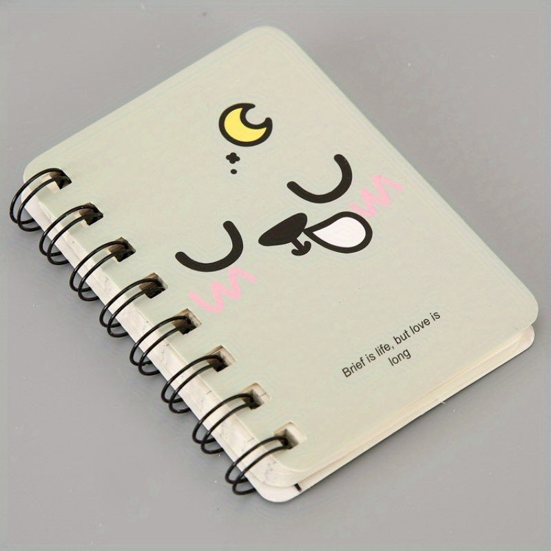 2pcs Mini Spiral Notebooks 80 Sheets 10.41x7.87cm