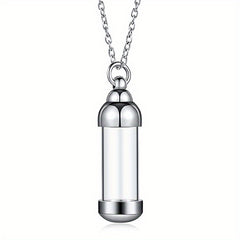 Stainless Steel Vial Pendant for Pet Keepsake and Ashes