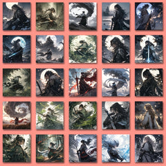 54pcs Swordsman Pvc Waterproof Stickers Laptop Luggage Notebook Bike Cup
