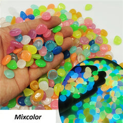50-100pcs Glowing Pebbles for Garden, Patio, Fish Tank - Adds Magical Touch