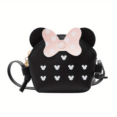 Kids Cartoon Bow Decor Crossbody Bag Waterproof Shoulder Bag
