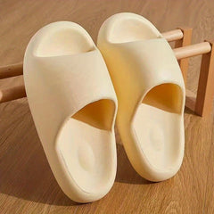 Women's Platform Pillow Slides Solid Open Toe Non Slip Slippers