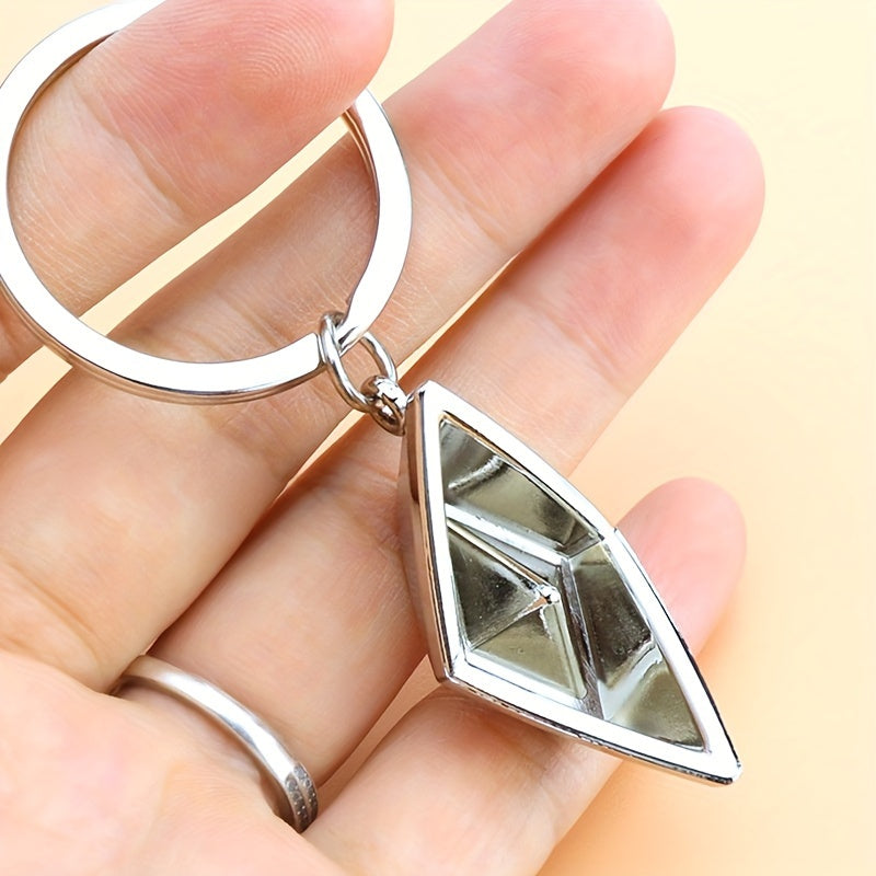 Sailing Paper Boat Keychain Key Rings Backpack Decor
