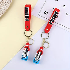 PVC Beverage Bottle Doll Key Chain, Car Keychain Pendant