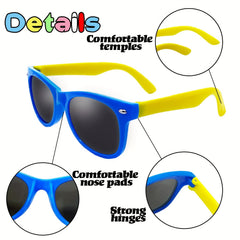 Kids Neon Sunglasses Bulk for Boys & Girls, 2 Pcs Party Favors