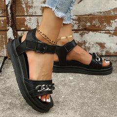 Women's Platform Sandals Chain Decor Summer Sandals