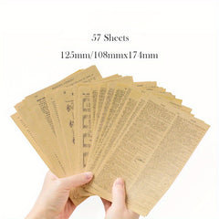 Vintage Scrapbooking and Decoupage Paper Set - 57pcs