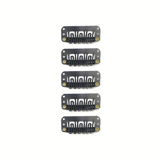 5 Pcs Metal Snap Comb Clips for Hair Extension DIY Wig Clips