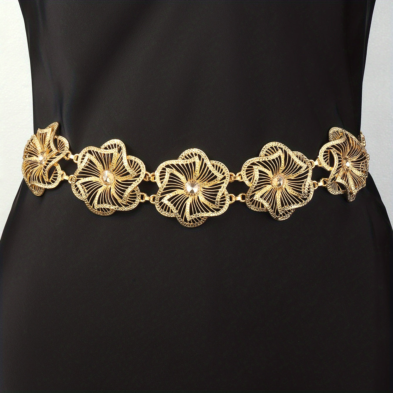 Boho Flower Waist Chain Indian Style Dance Belt