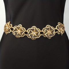Boho Flower Waist Chain Indian Style Dance Belt