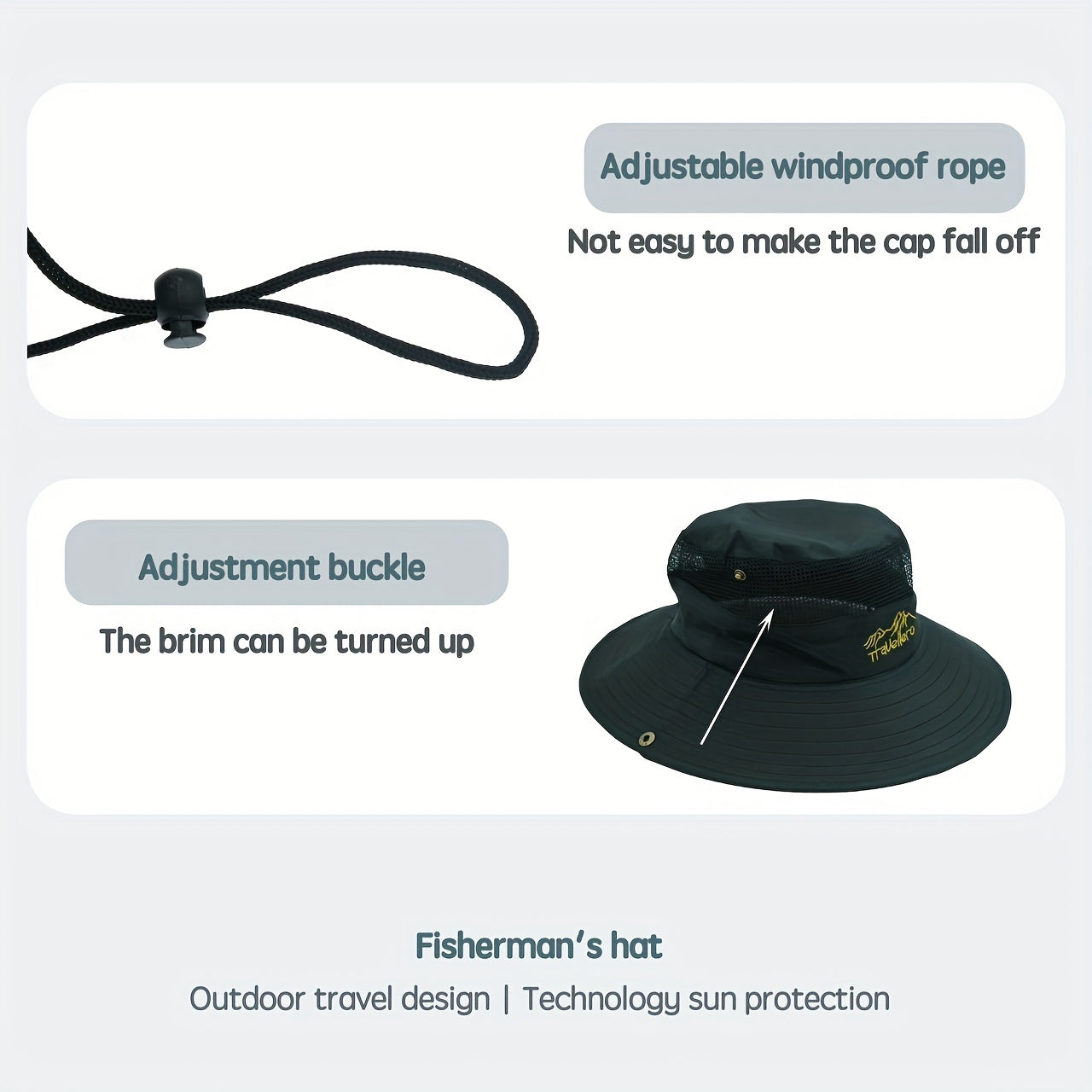 Men's Fisherman Hat Camping Mountaineering Fishing Sun Hat