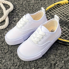 Boy's Solid Skate Shoes Non Slip Casual Sneakers For Kids