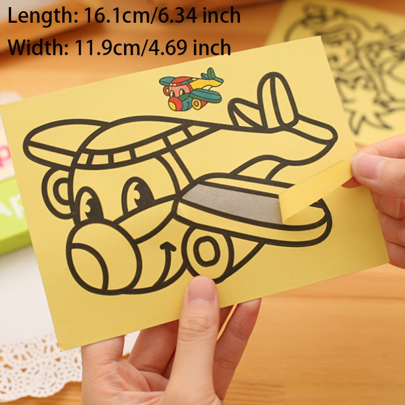 10pcs Sand Painting Set For Kids DIY Colorful Sand Making Educational Gift