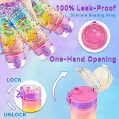 DIY Water Bottle Kit for Girls, Unicorn Mermaid Design, Diamond Painting Craft