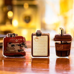 Vintage Coffee Acrylic Stationery Clip Holder